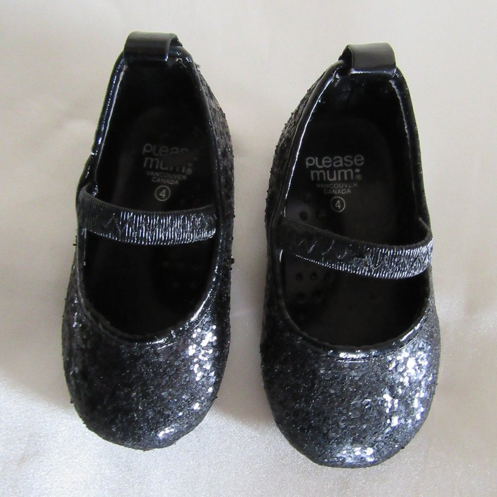 Toddler's size 4 black Sparkle  shoes